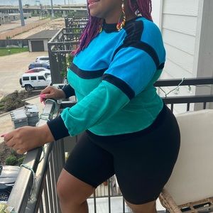 Vintage color block sweatshirt